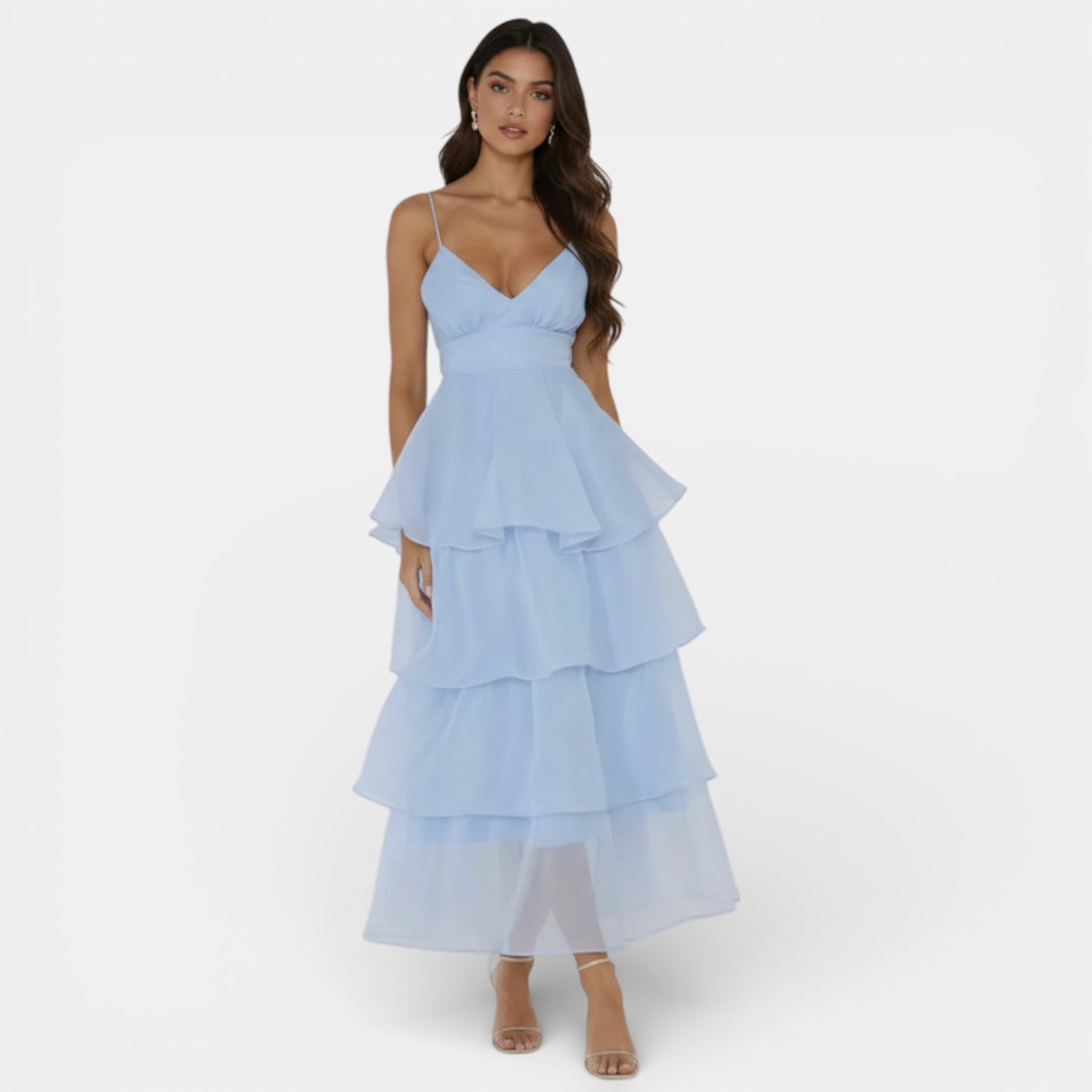 Women's Organza V-Neck Dress