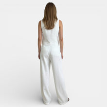 Women's Linen High-Waisted Pleated Suit Set