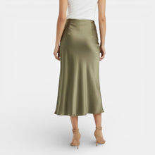 Women's High Waist Satin Skirt
