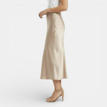 Women's High Waist Satin Skirt