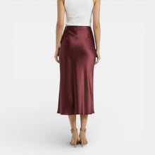 Women's High Waist Satin Skirt