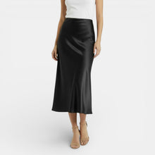 Women's High Waist Satin Skirt