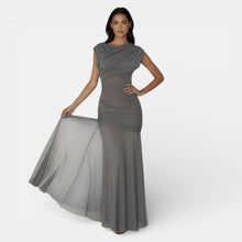 Irregular Long Mesh Dress