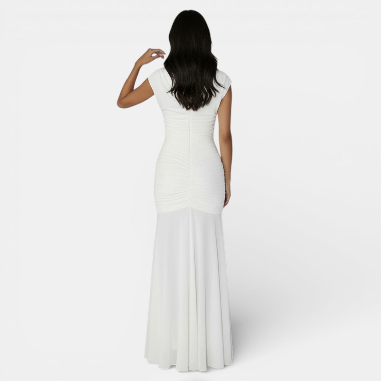 Irregular Long Mesh Dress