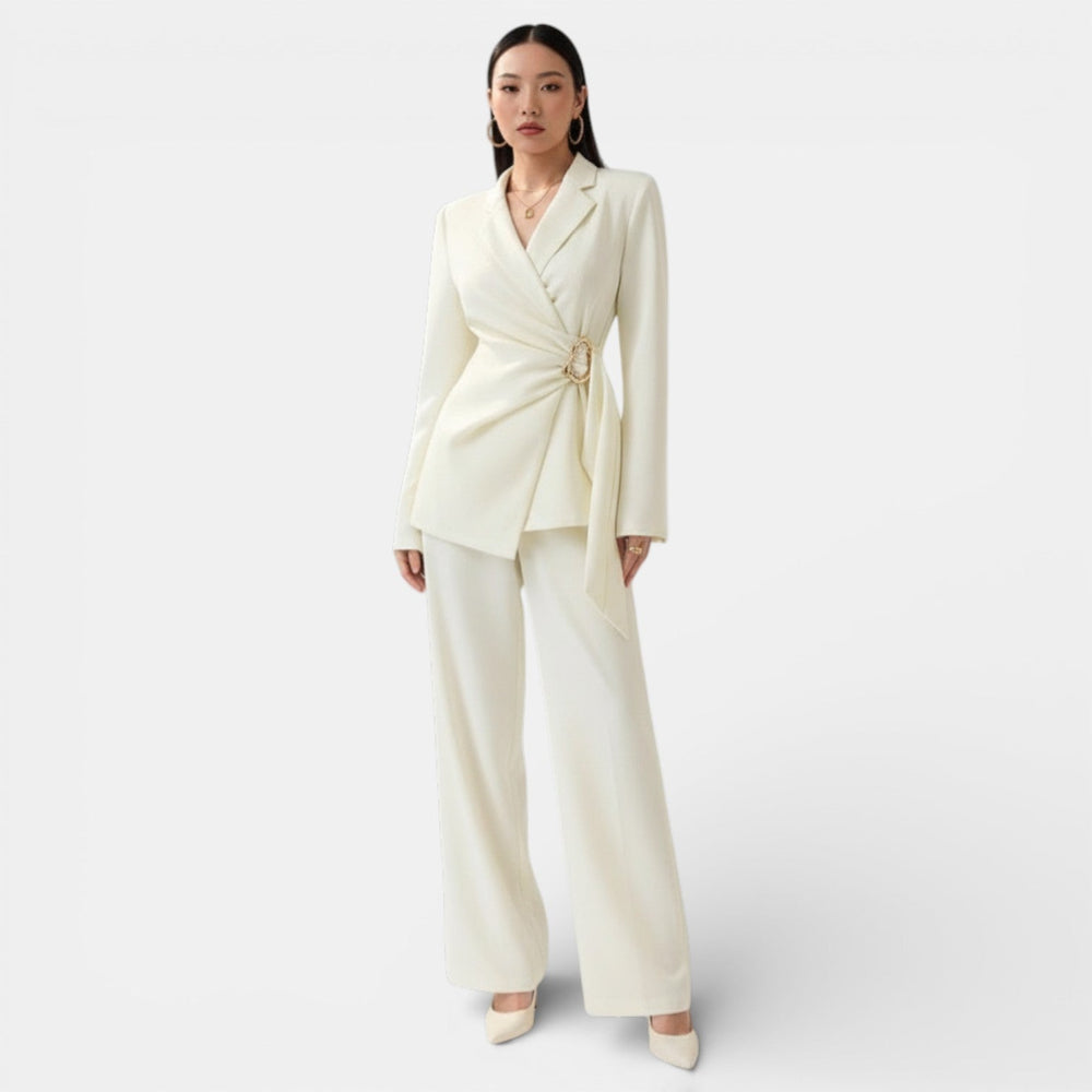 Women's Lace-up Blazer Suit Set