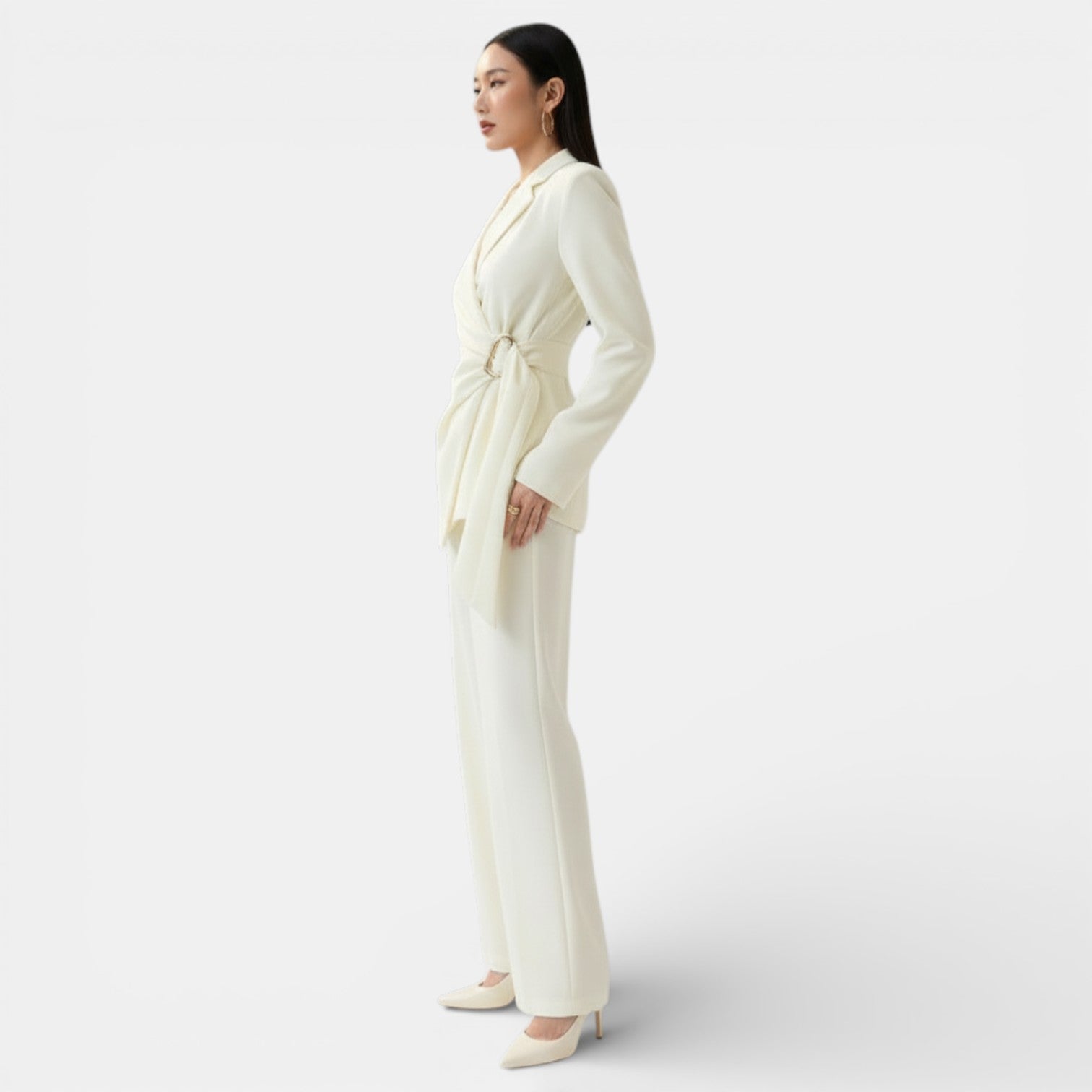 Women's Lace-up Blazer Suit Set