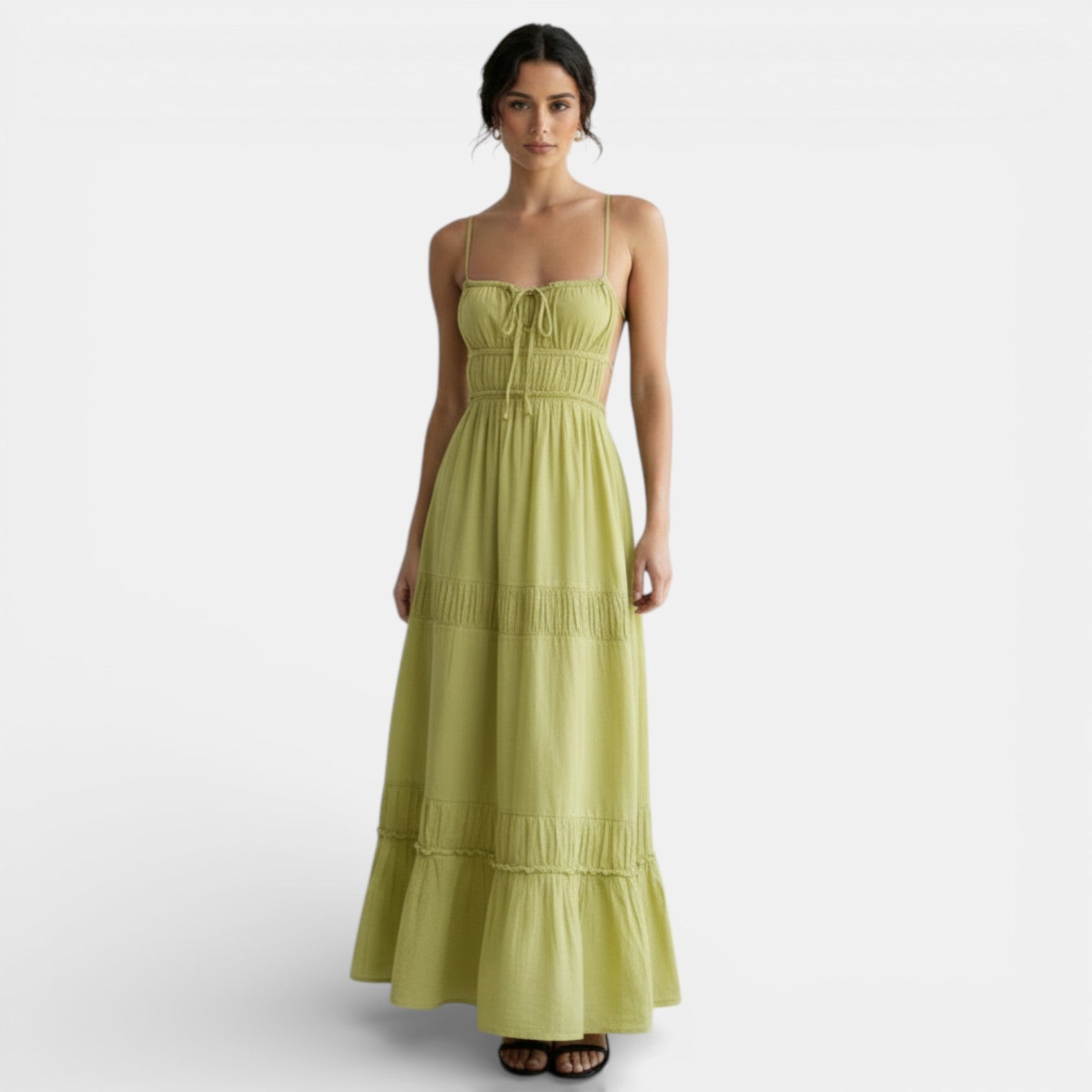 Backless Maxi Dress with Straps