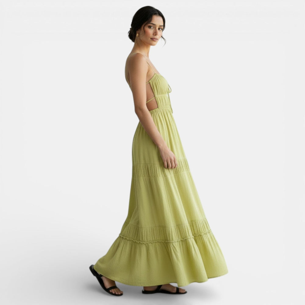 Backless Maxi Dress with Straps