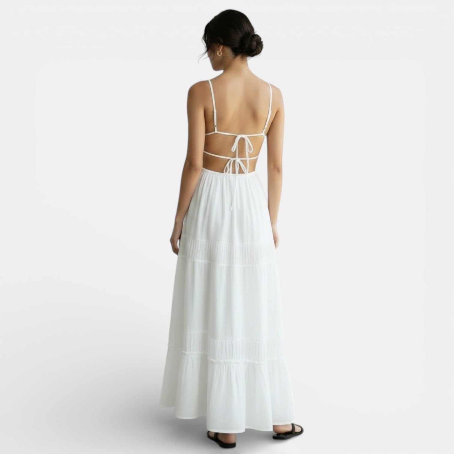 Backless Maxi Dress with Straps