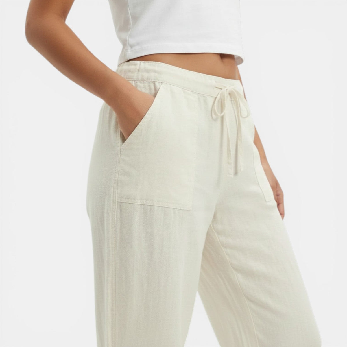 Women's Wide-Leg Linen Pants