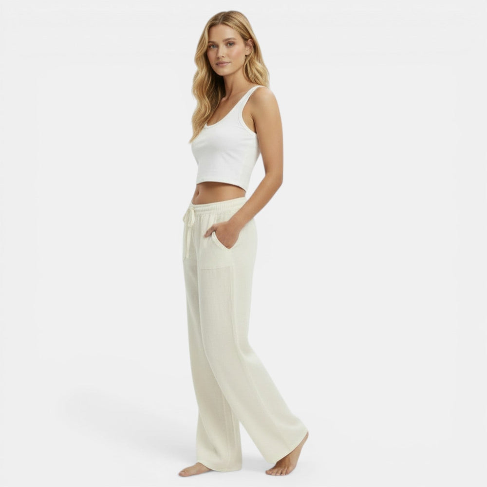 Women's Wide-Leg Linen Pants