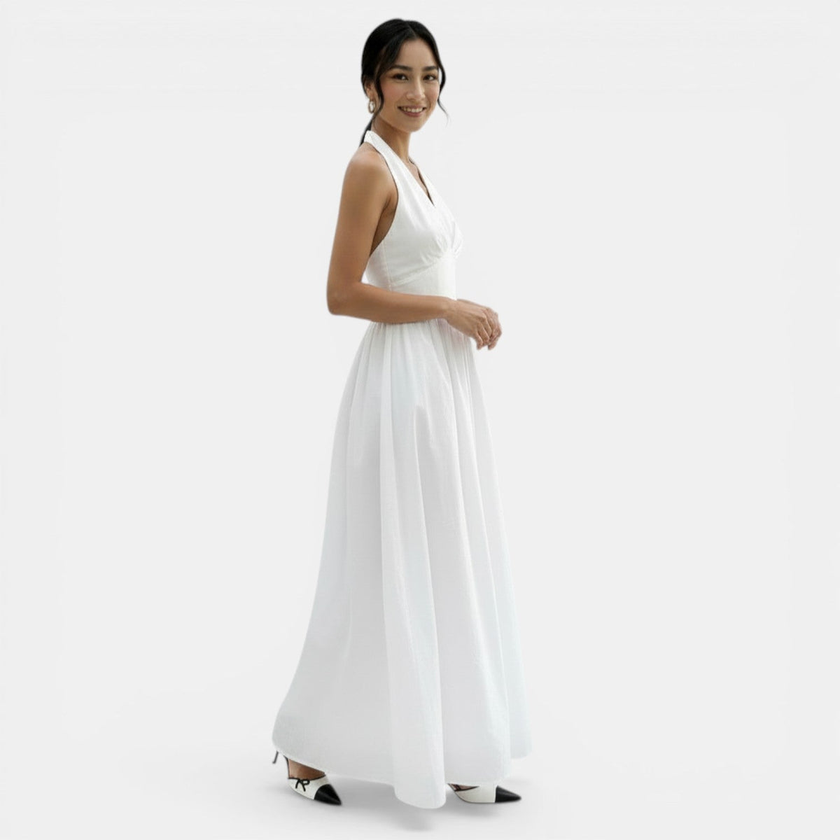 Women's Summer Lace Halter Maxi Dress