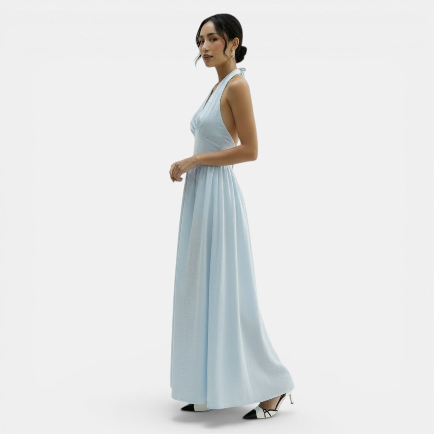 Women's Summer Lace Halter Maxi Dress