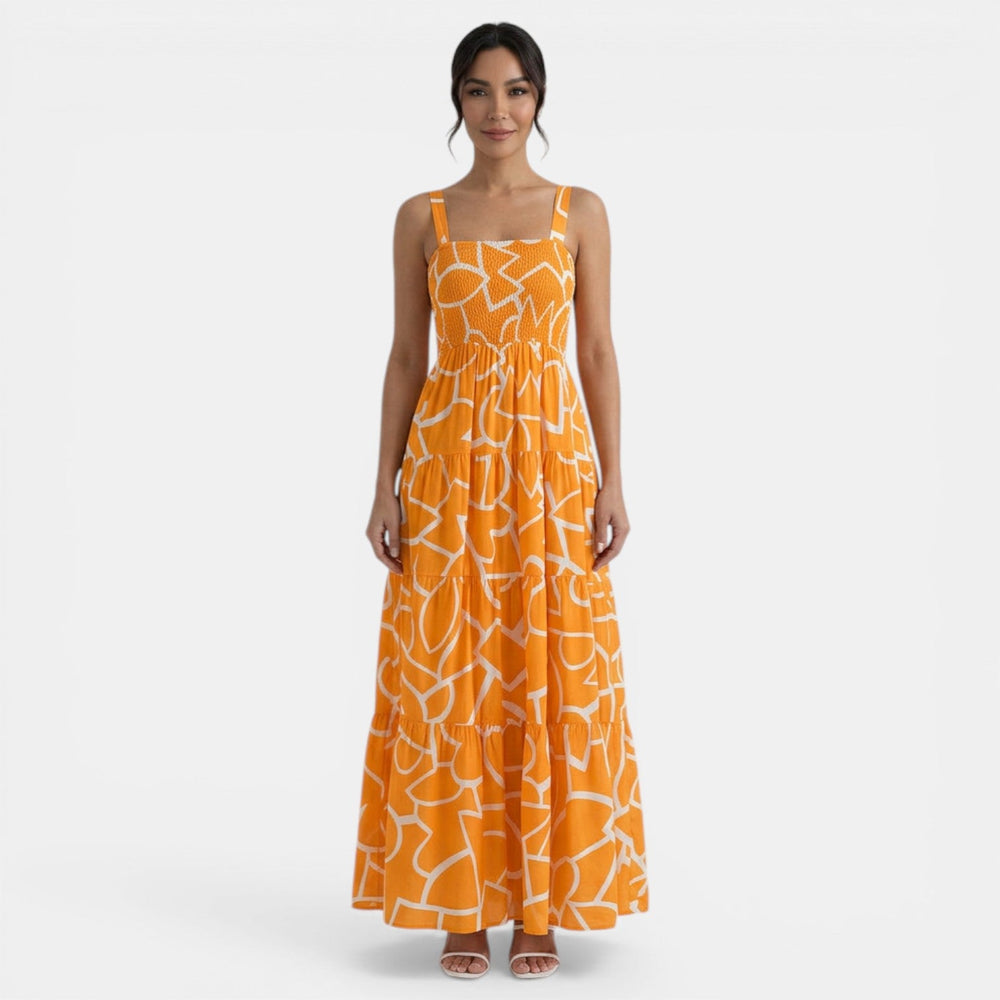 Women's Geometric Print Maxi Dress
