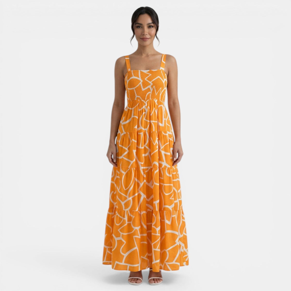 Women's Geometric Print Maxi Dress