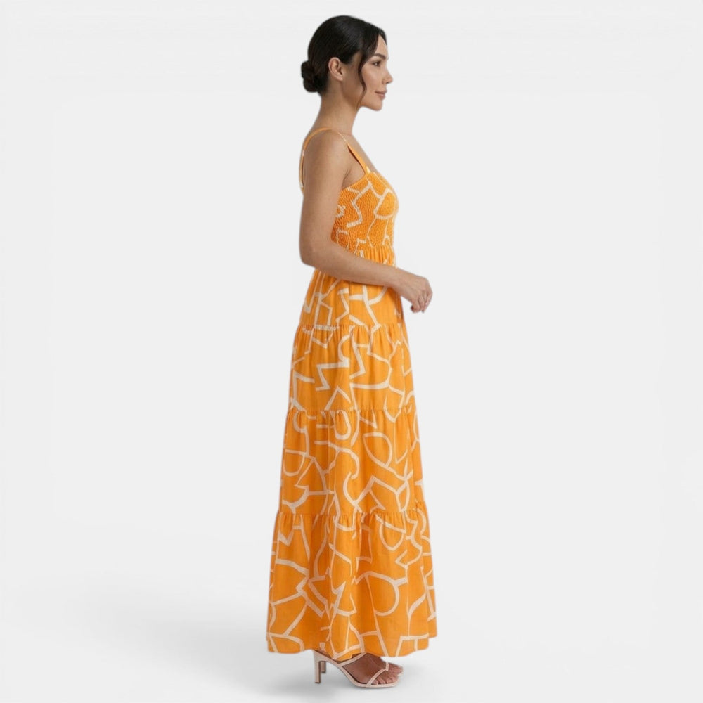 Women's Geometric Print Maxi Dress