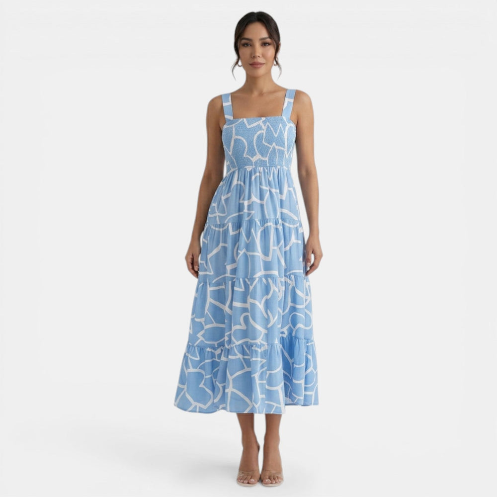 Women's Geometric Print Maxi Dress