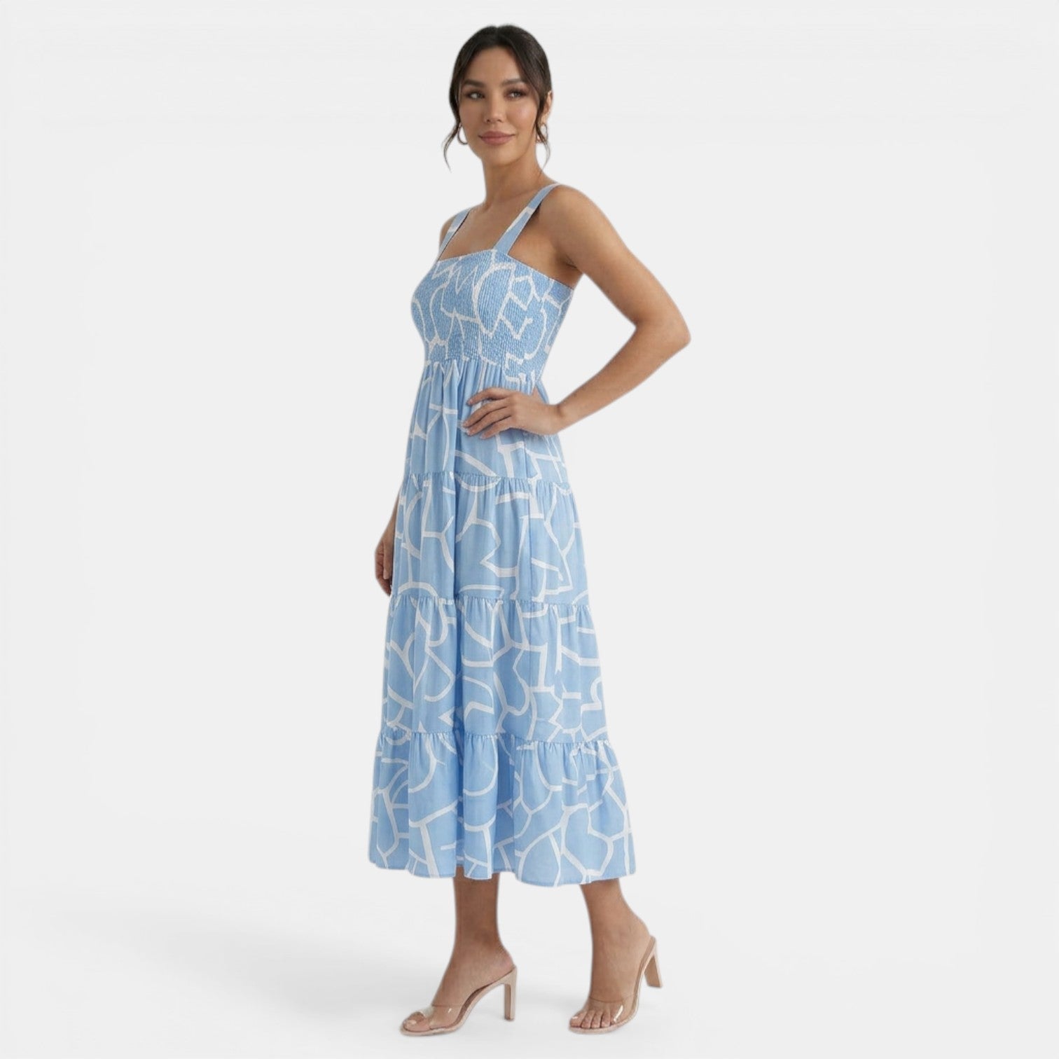 Women's Geometric Print Maxi Dress