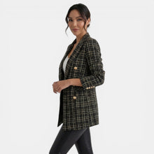 Women's Double-Breasted Printed Blazer Coat