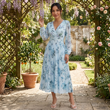 Elegant Floral Midi Dress for Women