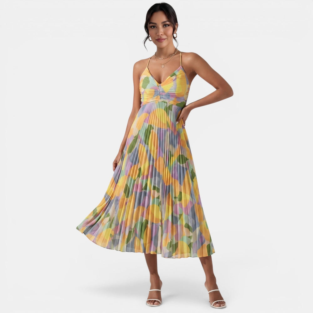 Women's Yellow Summer Midi Dress