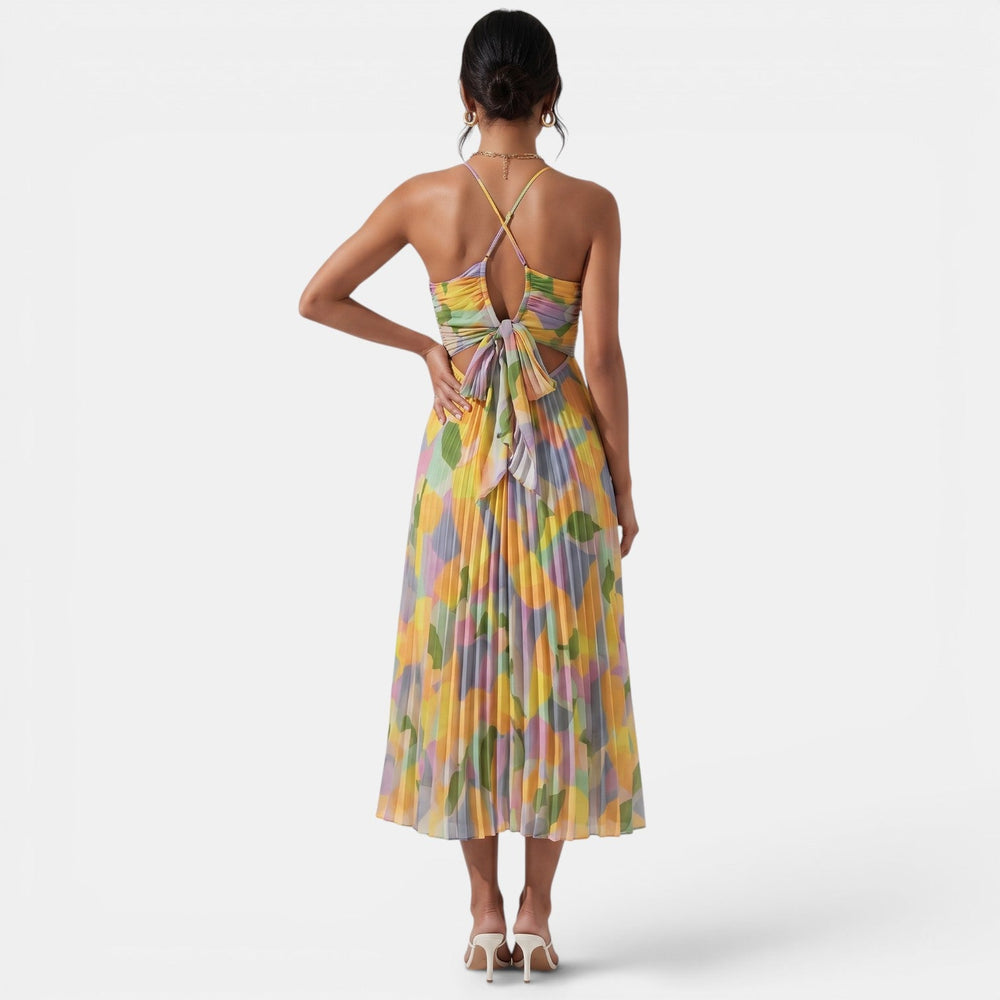 Women's Yellow Summer Midi Dress