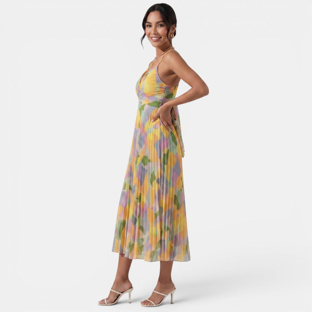Women's Yellow Summer Midi Dress