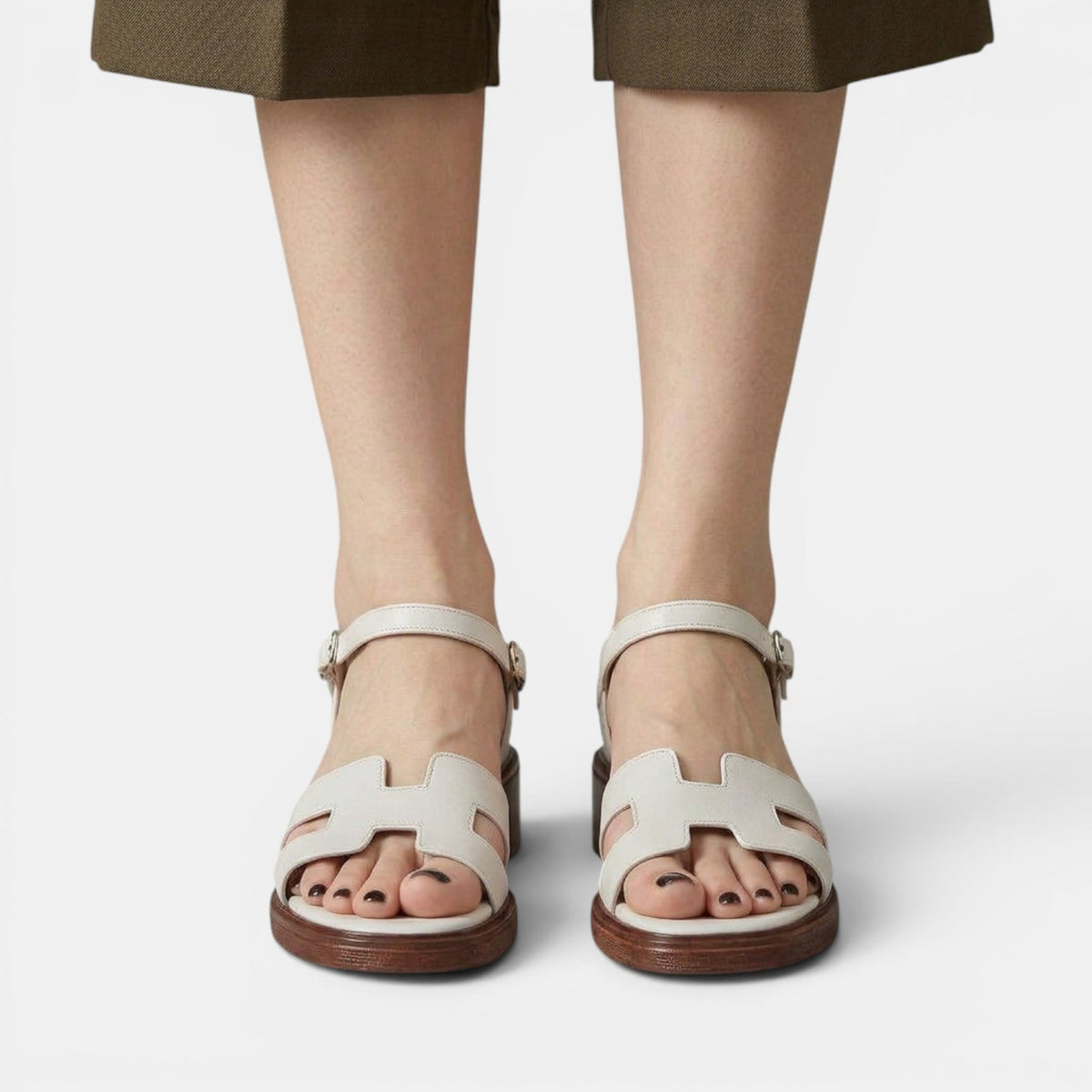 Women's Low-Heel Ankle-Strap Sandals