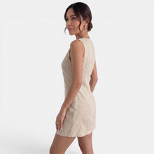 Women's V-Neck Linen Summer Mini Dress
