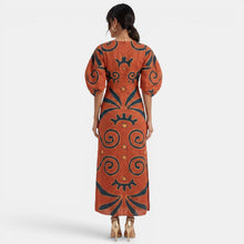 Long Red Linen Dress