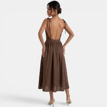 Summer A-Line Linen Midi Dress