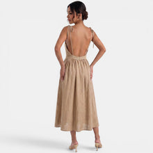 Summer A-Line Linen Midi Dress