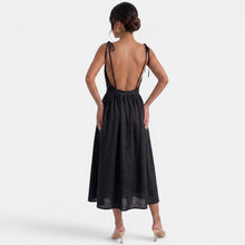 Summer A-Line Linen Midi Dress
