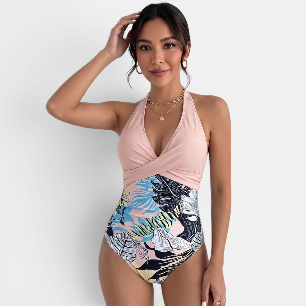 Women's Halter Neck Tummy Control Swimsuit
