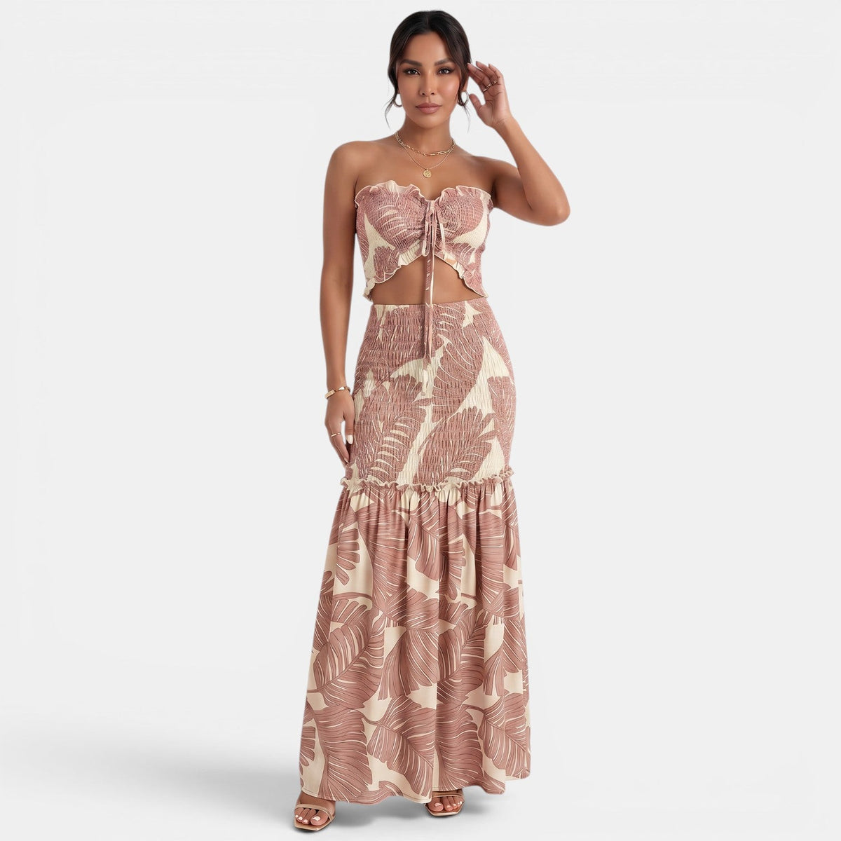 Floral Halter Maxi Dress