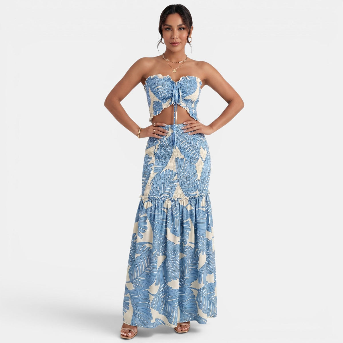 Floral Halter Maxi Dress