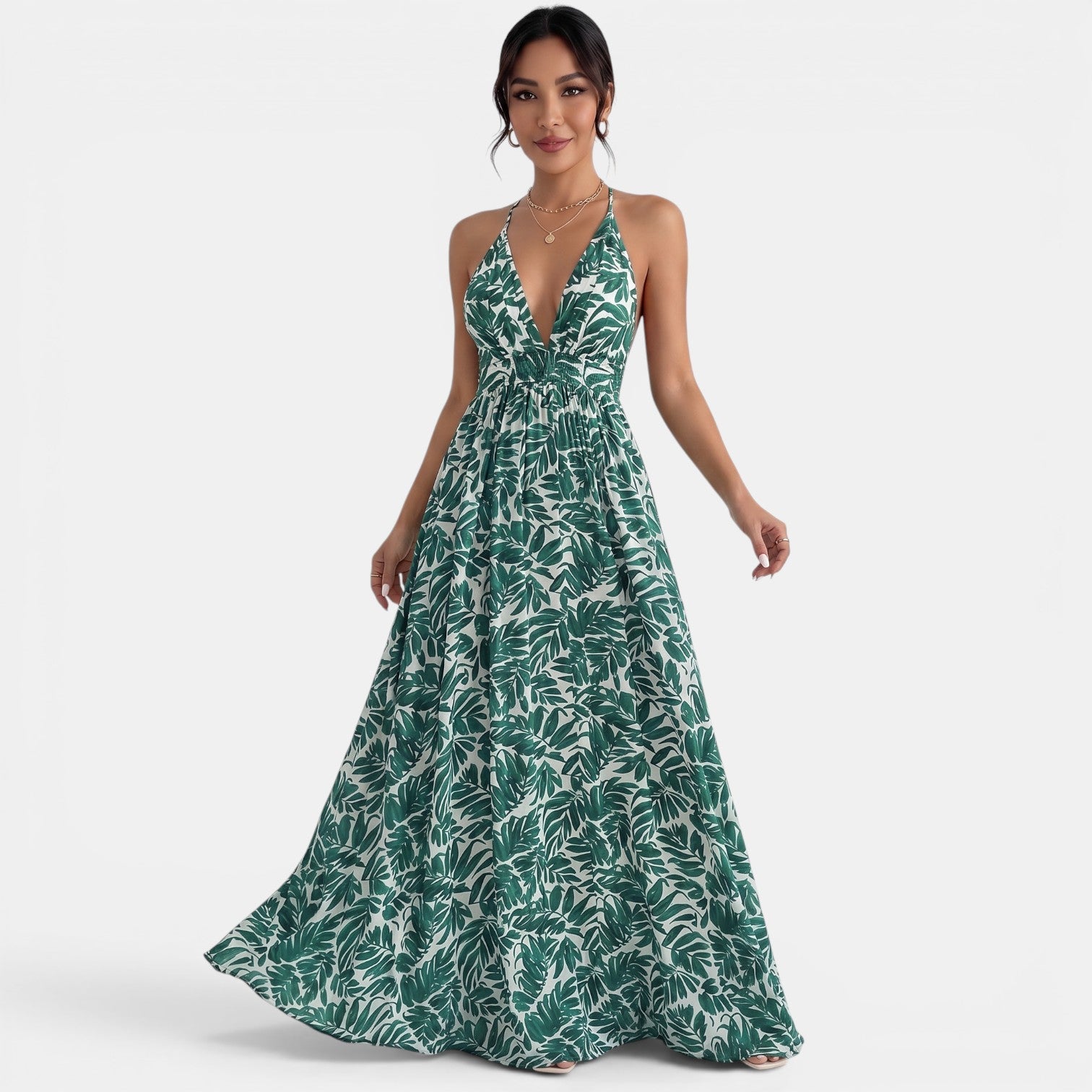 Long Green Summer Dress