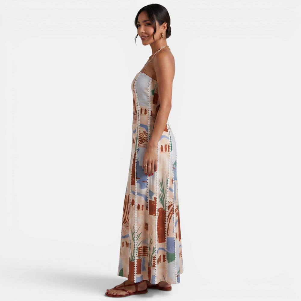 Multicolour Lace Long Summer Dress