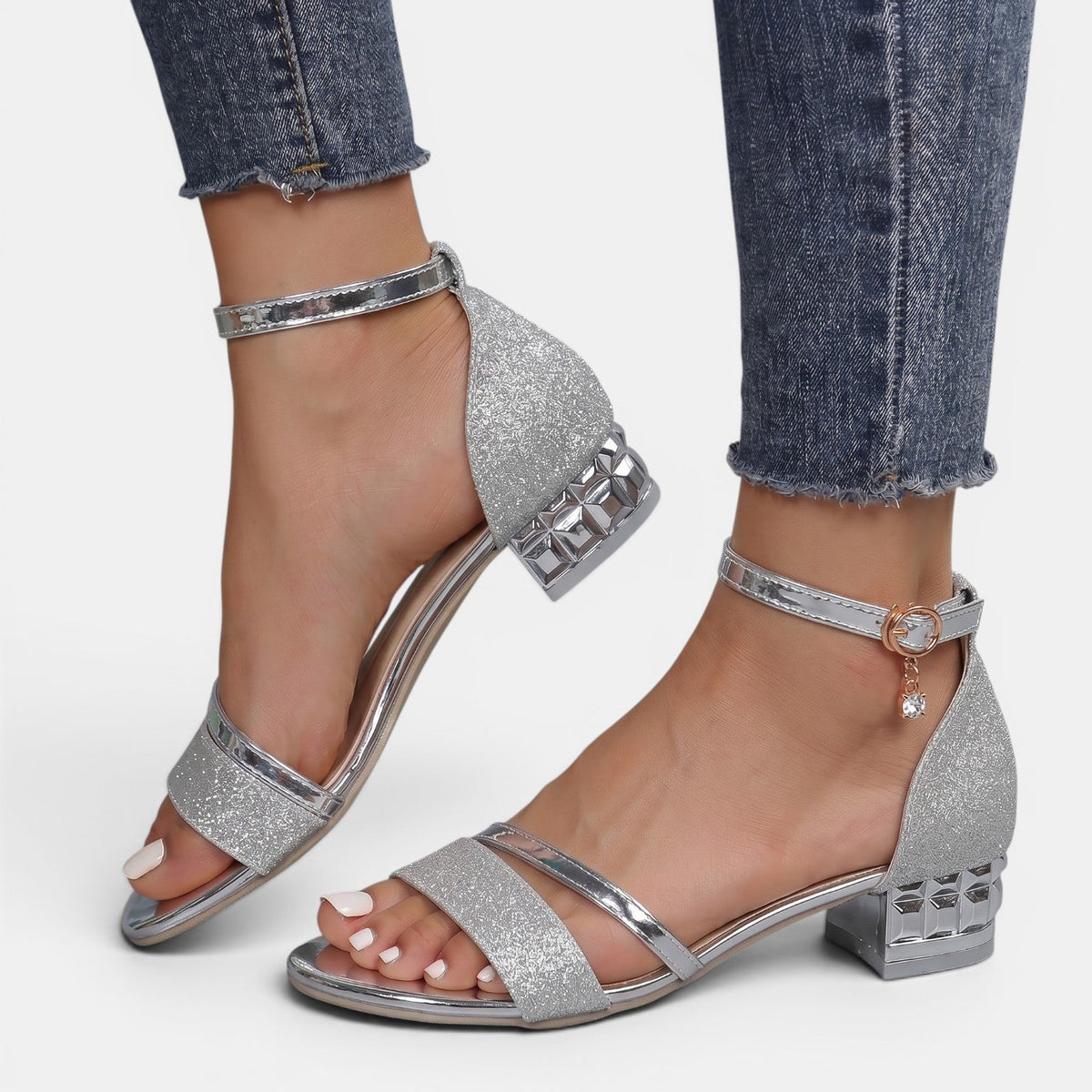 Women's Elegant Low Block-Heel Sandals