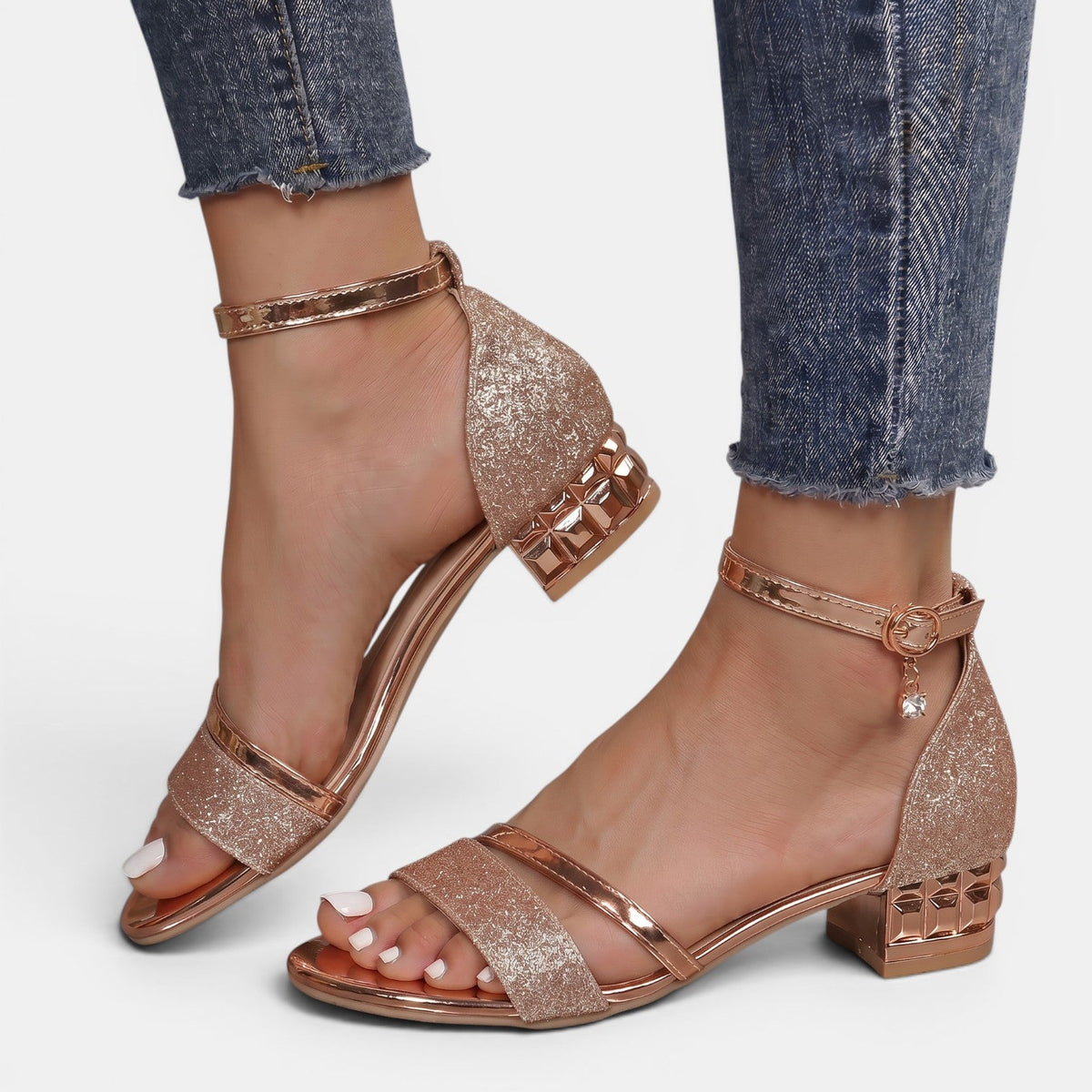 Women's Elegant Low Block-Heel Sandals