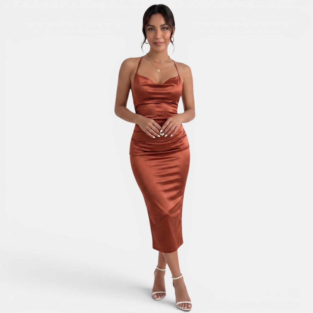 Women's Satin Midi Dress