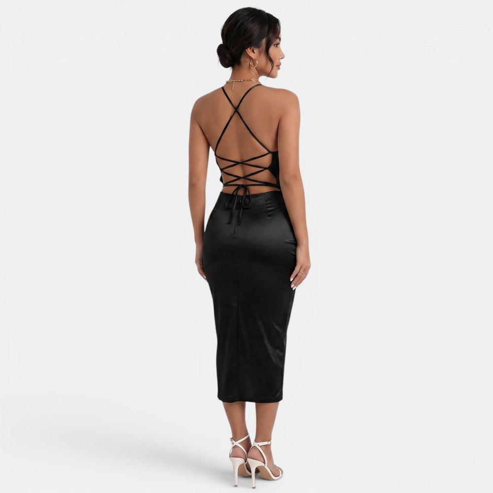 Women's Satin Midi Dress