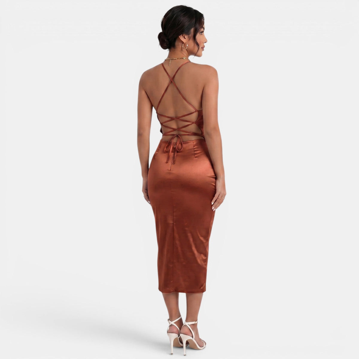 Women's Satin Midi Dress