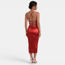 Women's Satin Midi Dress