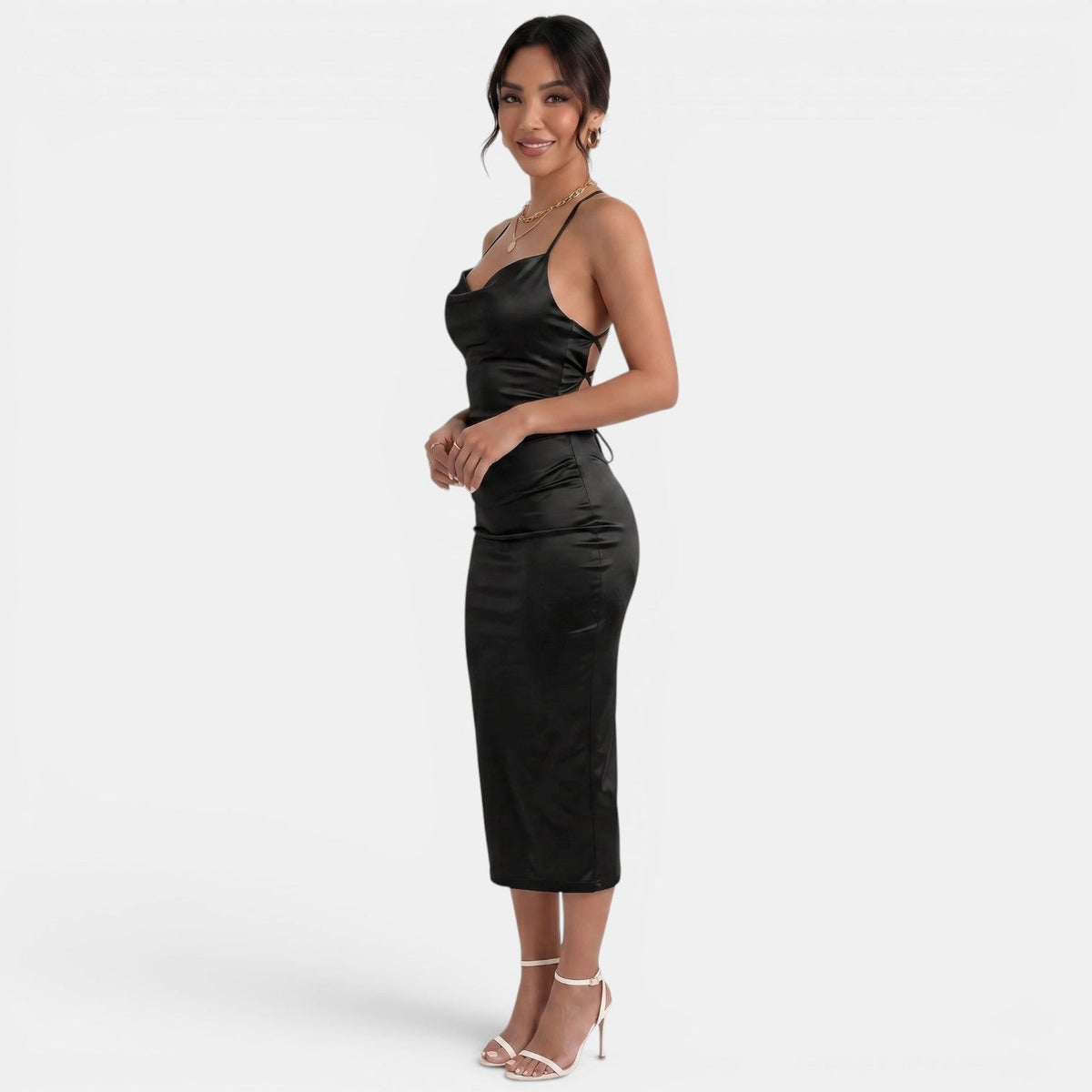 Women's Satin Midi Dress