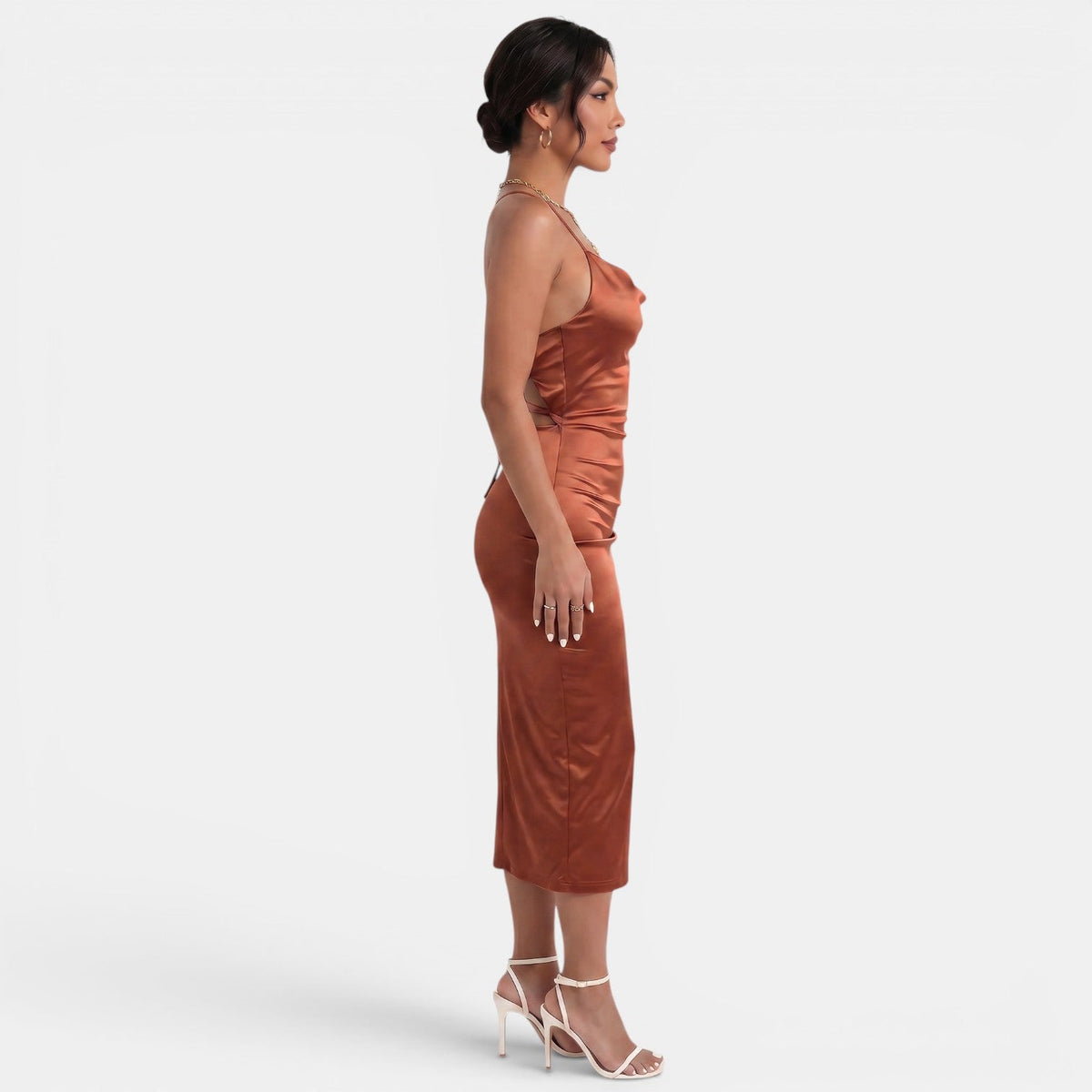 Women's Satin Midi Dress