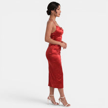 Women's Satin Midi Dress