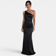 Women's One-Shoulder Asymmetrical Maxi Dress - Sleeveless