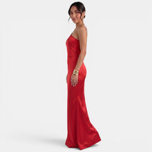 Women's One-Shoulder Asymmetrical Maxi Dress - Sleeveless