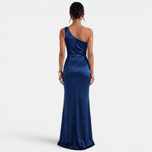 Women's One-Shoulder Asymmetrical Maxi Dress - Sleeveless
